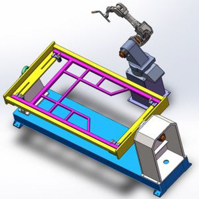 Robot spawalniczy do belki